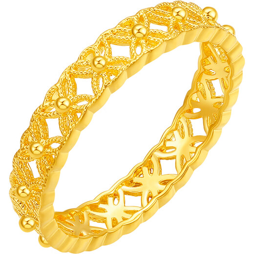 Saturday Fu has money to spend 5G technology gold ring girl birthday gift price A0112790 No. 16, about 2.59g