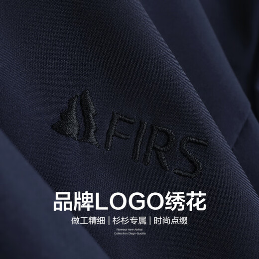 Shanshan (FIRS) Silver Fox Velvet Windproof Hooded Jacket Men's 2025 Autumn New Anti-wrinkle Plus Velvet Business Executive Commuting Jacket N Navy Velvet FT1314TM560 L (175)