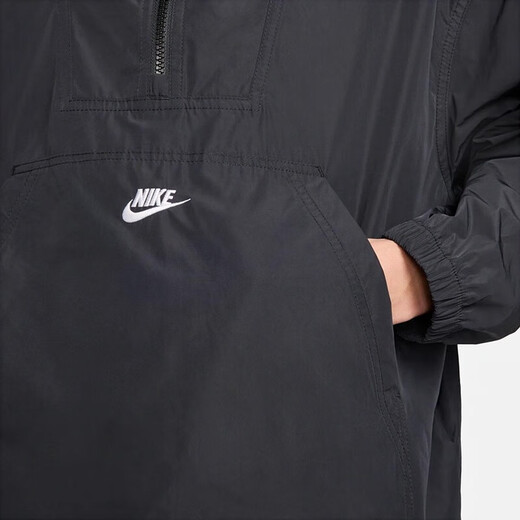耐克（NIKE）男装外套夏季新款宽松梭织运动刺绣舒适半拉链卫衣夹克FN3893-480 FN3893-010黑色 2XL