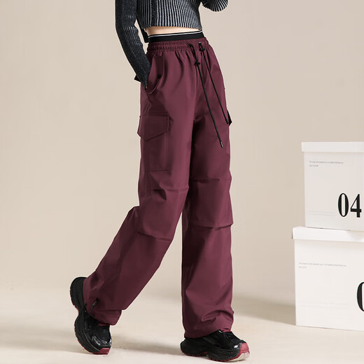 YAYA Down Pants Women's 2024 Winter New Duck Down Fashion Versatile Slim Pants Thickened Warm Pants FLFX Black M