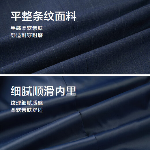 Heilan House (HLA) suit men's light business classic flat lapel suit Western men's autumn blue and gray plaid 14 (suit vest and trousers) Reservation XL 180/96A 50A recommended 150~160Jin Jin equals 0.5 kg