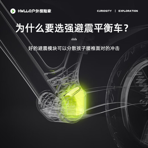 Ibezhi children's balance car 2-6 years old two-wheeled scooter without pedals self-cycling car 1-3-5-12 years old baby scooter sunshine green 12 inches green recommended 86-115cm