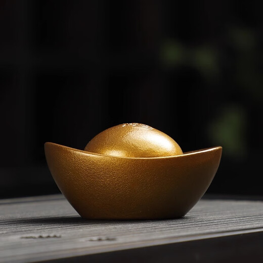 Tao Fuqi tea pet ornaments small gold ingots to attract wealth tea table tea tray tea table tea set accessories color changing tea play can be raised mtc29 color changing small gold ingots