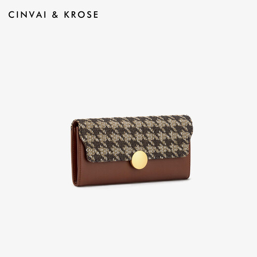 CinvaiKrose Light Luxury Wallet Women's Long Coin Purse Multiple Card Slots Wallet Women's Clutch Birthday Valentine's Day Gift for Girlfriend CK Wallet-Brown Gift for Girlfriend and Wife