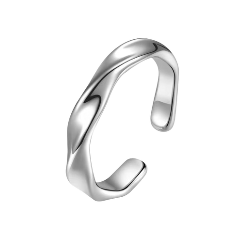 Platinum Möbius Ring Ring Men's ins fashion niche design open couple ring index finger retro light luxury high-end Möbius ring ring