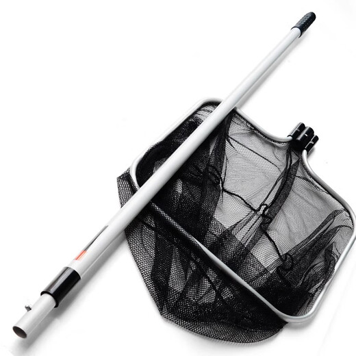 Fisherman fish tank, fish pond fishing net, pocket copy net, ornamental fish retractable fishing net, leaf brush moss net copy net pool, aluminum alloy net 35*35cm fishing net pole 1.5 meters retractable