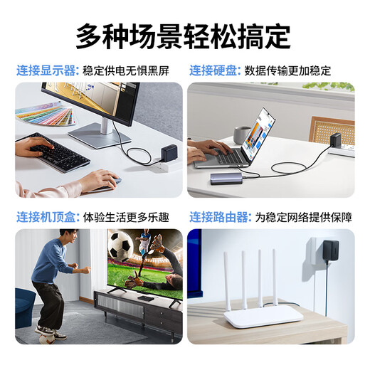 Greenlink 12V/3A power adapter Universal AOC monitor computer hard disk box router optical cat set-top box camera DC round hole power supply charging cable 1.5 meters 40250