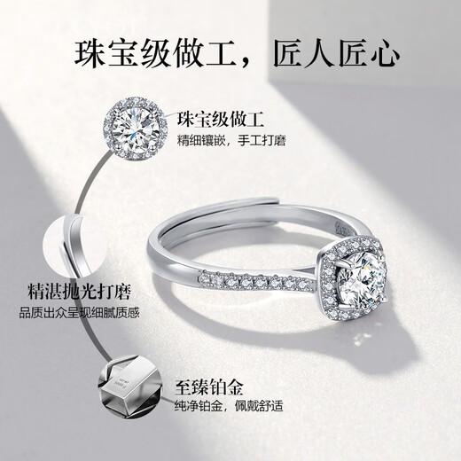 VCIXYOUPT950 platinum moissanite diamond ring, engagement proposal, confession of love, anniversary birthday gift for girlfriend, platinum moissanite diamond ring