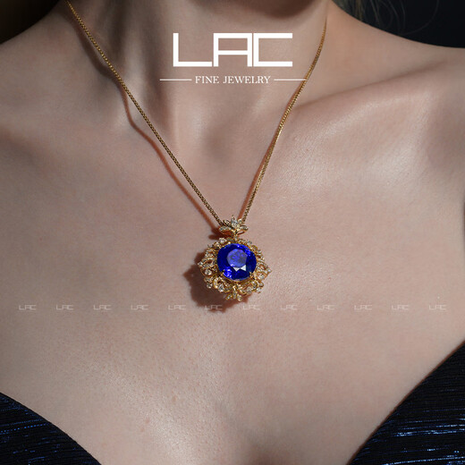 LAC New Product Laura Magic Mirror High Jewelry Royal Blue Tanzanite Ring Women's 18K Gold Dual-Use Model Tanzanite (Dual-Use Model) Selected 16.940 Carat/GUILD/Ready Stock