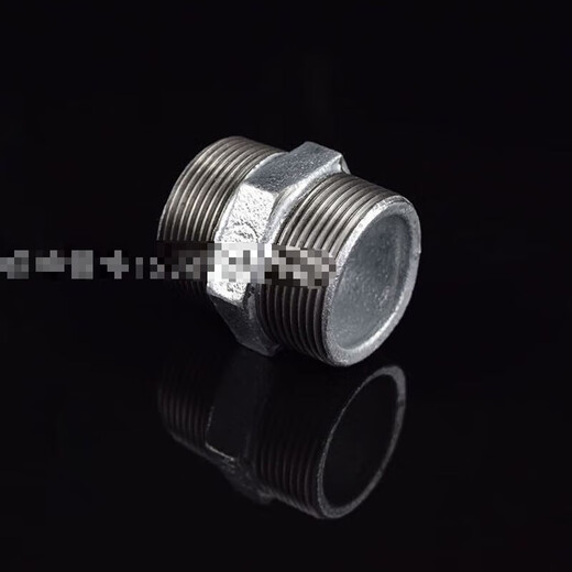 Galvanized hexagonal outer wire to wire inner joint double-ended threaded straight-through Malleable steel galvanized pipe fittings wire connection for fire water heating, whole package of 250 DN25 (1 inch) enterprise standard