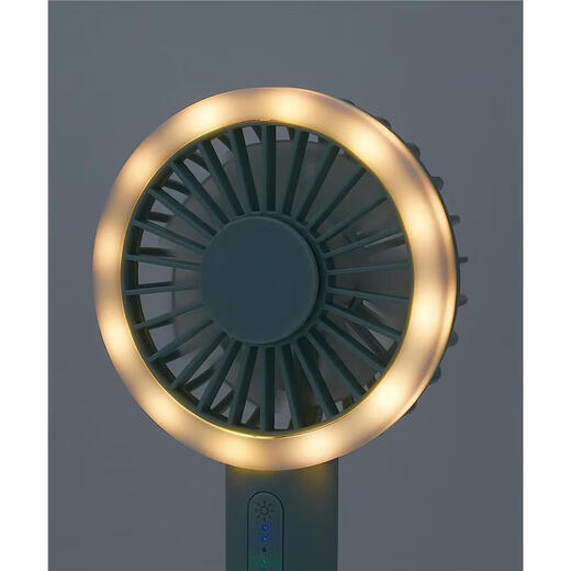 TOFFY Japan direct mail portable handheld fan hands-free USB rechargeable multi-speed air volume adjustment mini wireless fan with LED light FN02 (light green)