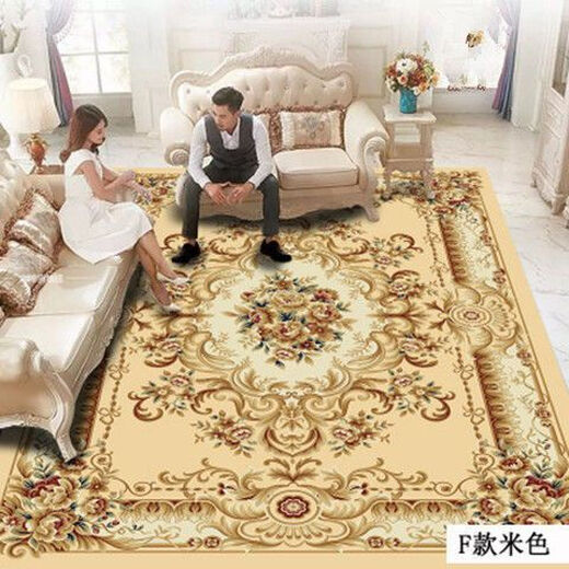 Xinlin European style living room carpet coffee table blanket sofa home bedroom full room floor mat modern simple machine washable customization style-K blue 200*300CM