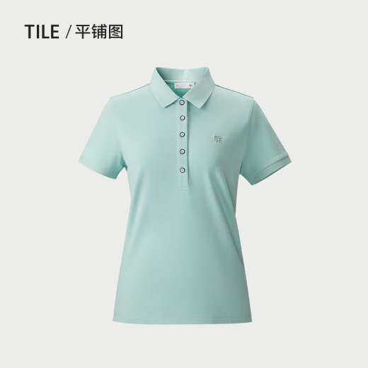 Heilan House (HLA) short-sleeved POLO shirt for women 24 new style fresh commuter embroidered short-sleeved women's summer bean green X3165/88AL recommended 115-130Jin [Jin equals 0.5 kg]