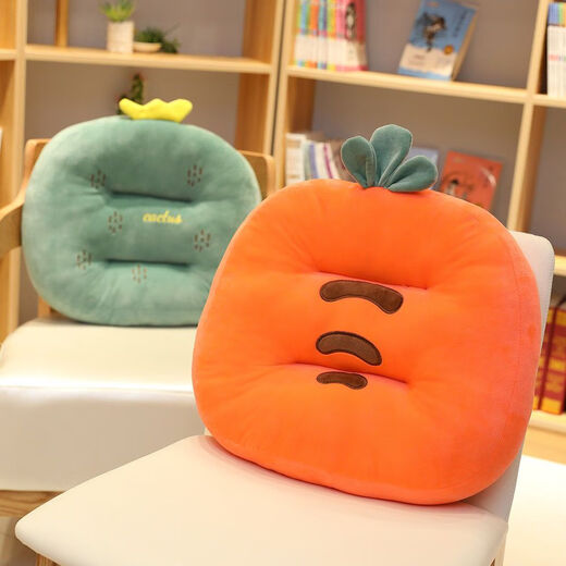 Yingzhu'er cushion office chair sedentary bench thickened seat cushion student classroom dormitory butt pad can sit on the floor mat strawberry crystal super soft short plush upgrade belt 5 increased skin-friendly cushion universal for all seasons