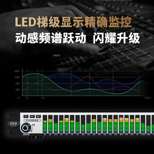 Melody MT3100 digital spectrum analyzer equalizer, professional 31-band EQ adjustment, intelligent noise reduction audio processor, audiophile-grade home stage performance KTV peripheral equipment, MT3600 stage squelch flagship version (including XLR male and bus bars)