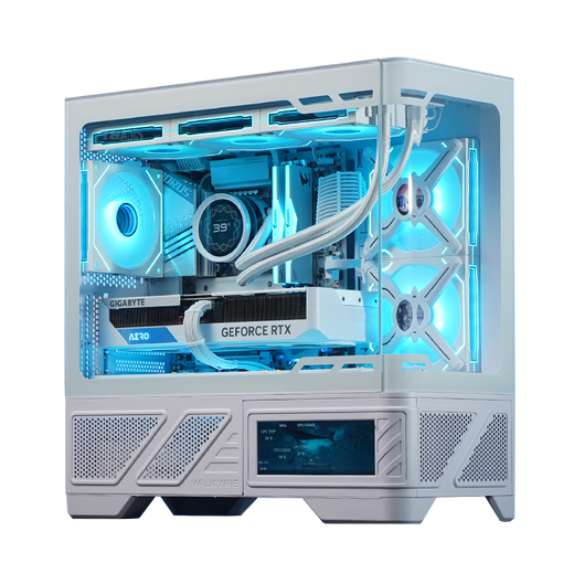 AMD Ryzen 9600X/9700X/7800X3D computer host 5060TI/9070XT/5070TI graphics card complete desktop assembly machine Valkyrie VK03M white DIY fourteen R9 9950X3D丨RTX5080