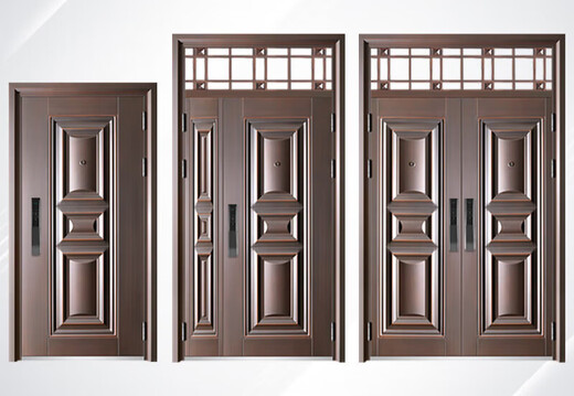 防盗门甲级钢质入户门进户室外带气窗通风子母门双开农村门 1970*860/960-内/外开[下单备