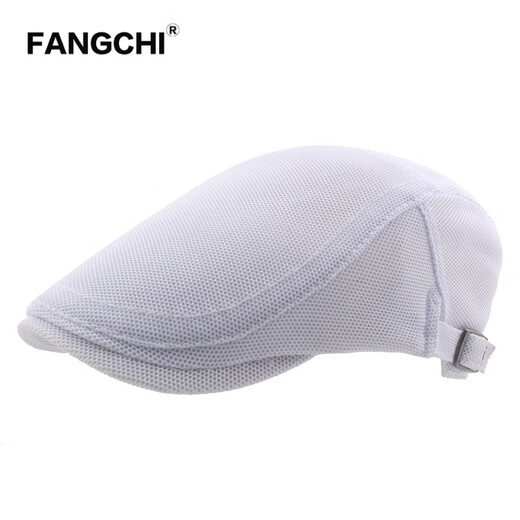 Fangchi summer forward hat front and back wearable beret mesh newsboy hat trendy beret painter hat BLM-590 white adjustable