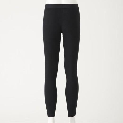 MUJI Men's Winter Underwear Made of Cotton Long Tights Men's Warm Autumn Line Pants Home Pants Black S (165/72A)