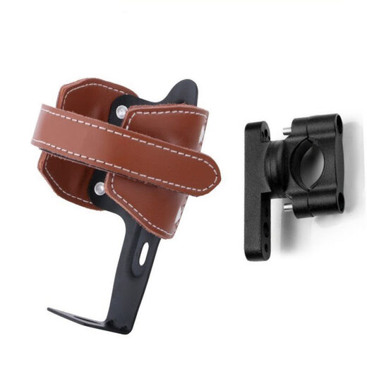 Genuine leather retro bicycle water bottle holder coffee cup electric bicycle calf water cup holder universal motorcycle equipment accessories A24 handlebar bumper style-retro coffee