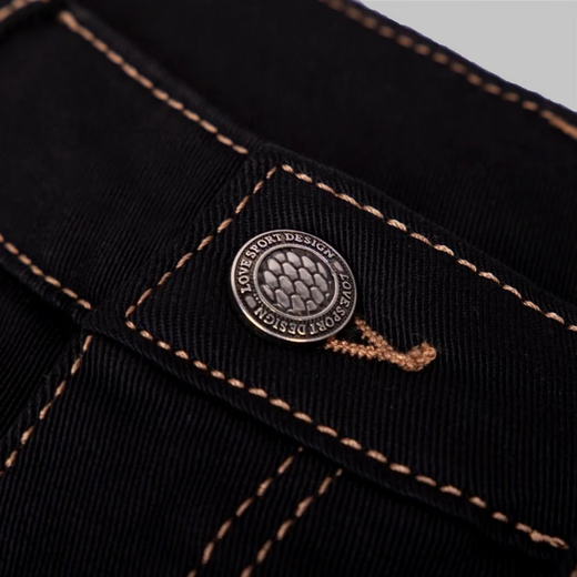 Vaqueros microelásticos que no se decoloran, lavados, informales, de otoño, corte entallado, versátiles, ligeros, de lujo, pantalones de hombre de alta elasticidad wzh negro 33 recomendado 140-150 Jin Jin equivale a 0,5 kg