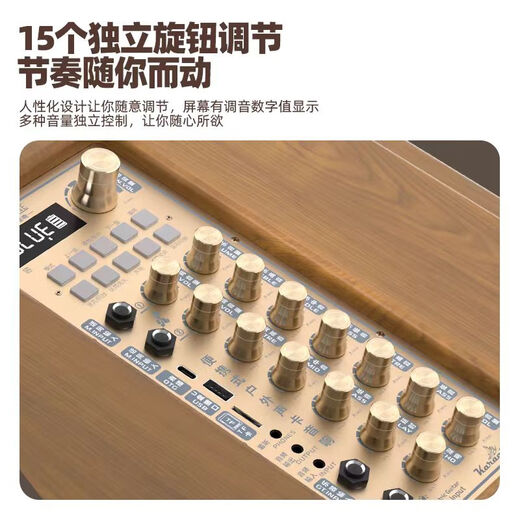 MALONE high-end indoor and outdoor high-power square dance audio OTG live karaoke lithium battery portable trolley audio subwoofer with sound card DSP wireless microphone Bluetooth speaker M-8088 audio + dual microphones + spree