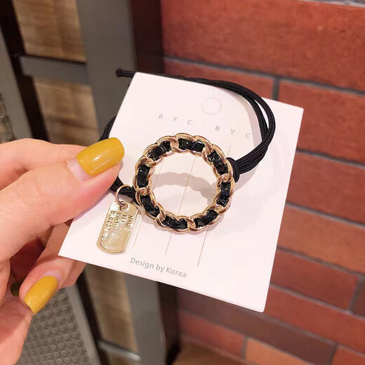 Jisenjia INS Large Intestinal Hair Tie High Ponytail Ball Head High Elasticity Hair Rope Hollow Design High-end Hair Accessories Headband Wave Mixed Color (10 Pack)