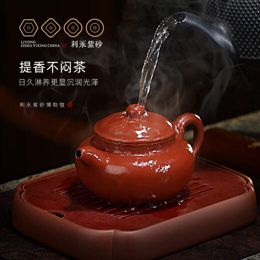 Centennial Liyong purple sand pot Yixing pure handmade teapot tea set household kung fu tea set Dahongpao antique pot 230cc