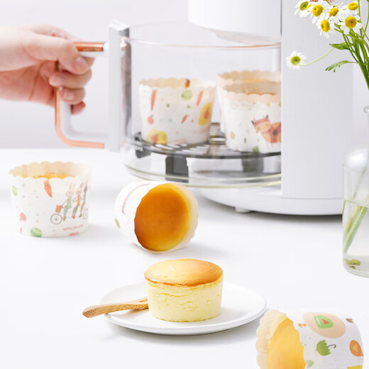 Zhanyi Cupcake Paper Cup Air Fryer Baking-resistant Chiffon Paper Tray Mold Baking Oven Muffin Special Large (4 Colors Thickened) Nara Fresh 100 Pieces