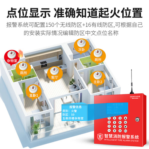 Boleesch wireless smoke alarm commercial fire wireless smoke alarm fire fire smoke sensor network host can be used independently