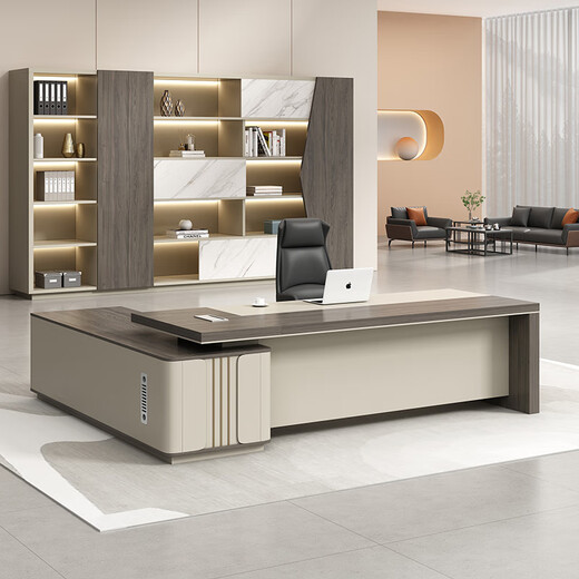 Yongtuo boss desk and chair combination simple modern office president desk executive desk light luxury supervisor manager computer desk