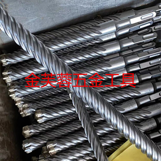 Huili's six-edged electric hammer impact drill bit five pits, two pits and three slots SDS-MAX planted concrete stone material steel bar square handle five pits six blades 24*340