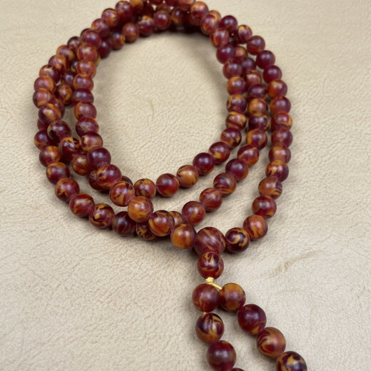 Bixiu Tang Fidelity Burmese Amber Medicine King Amber 8mm 108-piece Necklace