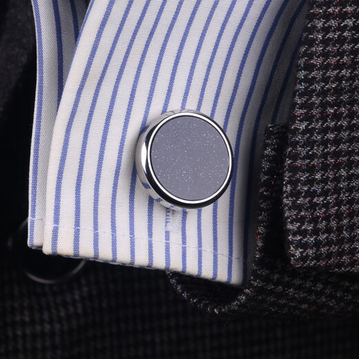 Lieshang round starry twinkling cufflinks men's suit coat corsage suit jacket brooch women's accessories lapel pin cufflinks round starry twinkling brooch