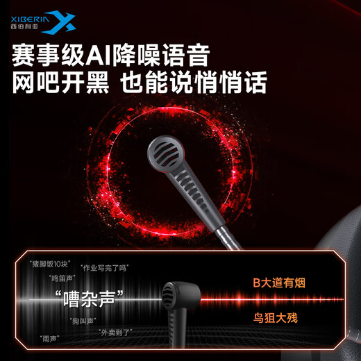 Siberia (XIBERIA) Best-selling S21MAX Dual Sound Card Intelligent Control Gaming Headset Computer Headset Headset E-Sports Headset Wire Control USB7.1 Sound Effect Iron Silver Gray
