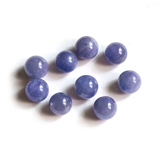 DRJEFUN natural tanzanite single bead, tanzanite loose bead, fashionable women's crystal bracelet diy round bead spacer bead accessories, selected 6mm one