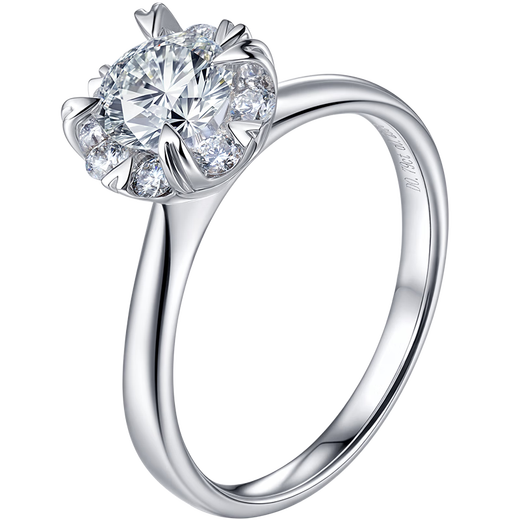 Diamond Family Exclusive Customized Guardian Series Heart Wing 18K Gold Diamond Ring Proposal Diamond Ring High Diamond Score 30 Points Main Stone F-G SI