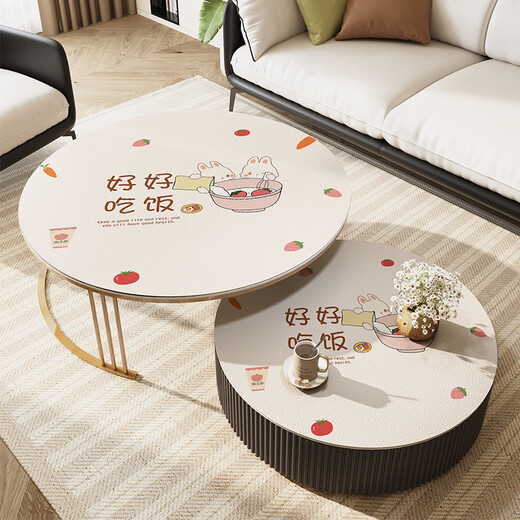 Lilang dining table mat, round small round table, round coffee table mat, no-wash, oil-proof, waterproof tablecloth, anti-scalding, non-slip mat, dining table mat, eat well, diameter 150cm