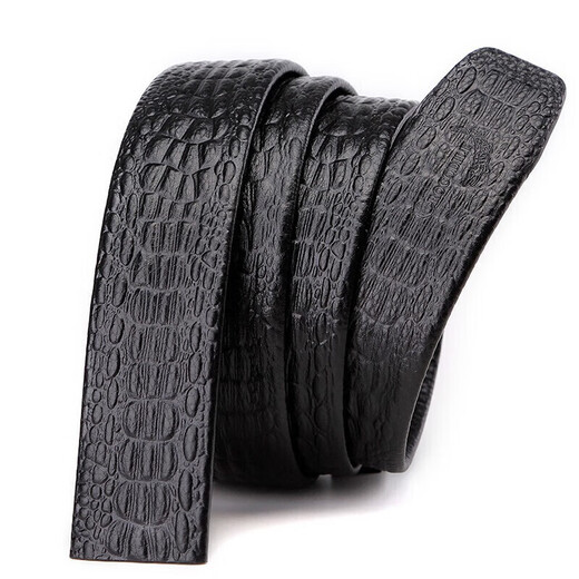 Crocodile shirt automatic buckle first layer cowhide without buckle belt body men's headless belt embossed crocodile full bone pattern 2953