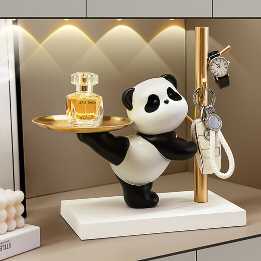 Lion Panda Key Storage Porch Ornaments Home Decoration Living Room Shoe Cabinet Shelf Housewarming Gift Panda Kick Tray Key Holder