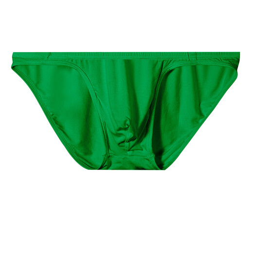 LASTKILLER's new low-waist sexy elastic tight breathable sweat-absorbent thin shorts Modal U convex bag briefs green XXL