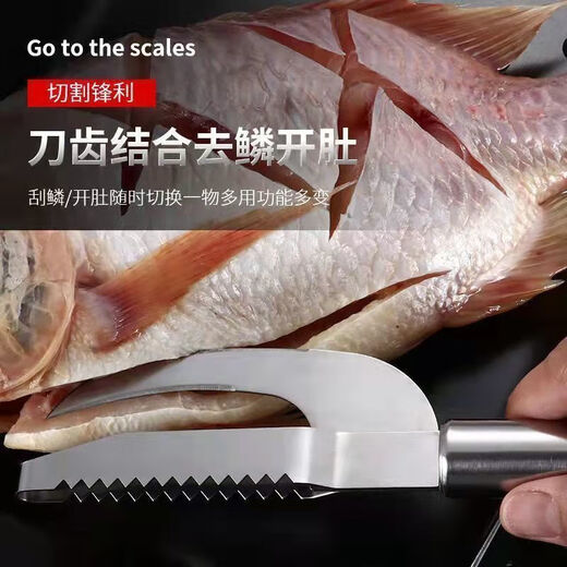 Stainless steel fish killing knife to remove fish scales, fish maw knife, fish scale scraping artifact, fish maw knife to kill fish, 4th generation upgrade, 3 times sharper/multi-purpose, thickened and durable, I