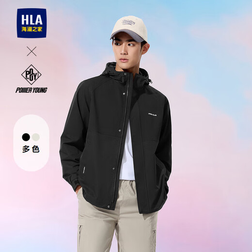 HLA Hailan House Jacket Herren 25POWER YOUNG Kordelzug Kapuzen bestickte Jacke Herren