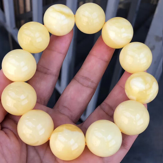 Shimao Wanjun Collection Grade Natural White Beeswax Buddha Beads Bracelet Baltic Russian Material White Wax Porcelain White Full Flesh Full Full Wax Rich