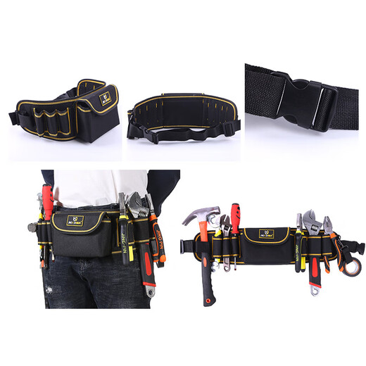 Kunsui Hardware Tool Bag Waist Bag Thickened Large Bag Small Wall Bag Multi-functional Repair Film Waist Bag Wallpaper Repair Kit Horizontal Tool Waist Bag 1 Pack