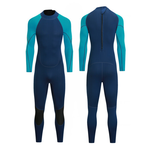 BLUE DIVE cross-border 3mm one-piece wetsuit water rescue warm snorkeling coach paddleboard surfing cold-proof jellyfish wetsuit 3mm black 2XL