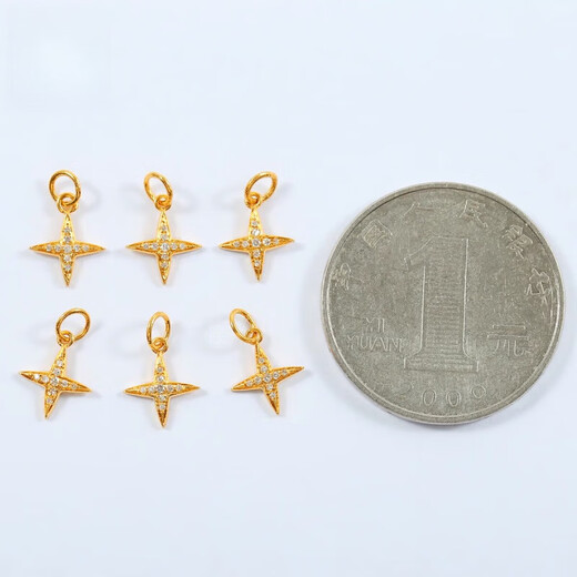 Fir Crown 18K gold inlaid South African real diamond cross pendant pendant diy bracelet bracelet necklace trickle pendant jewelry accessories