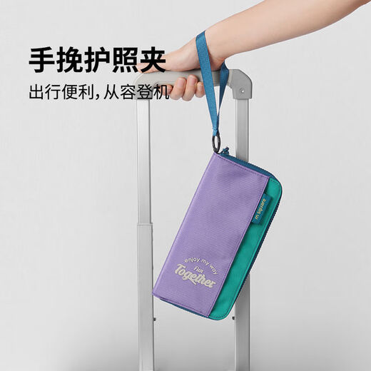 赛乐透证件收纳包便携简约旅行护照夹大容量多功能机票保护卡包 护照包-绿色可放4-5本护照