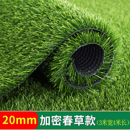 IGIFTFIRE simulated lawn carpet artificial artificial balcony floor mat kindergarten green outdoor fake grass plastic turf decoration 2 cm spring grass style (3 meters wide and 4 meters long) 12 square meters