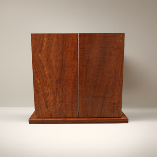 Ins makeup mirror creative makeup mirror Chinese style personalized mirror folding antique wood red walnut color without light